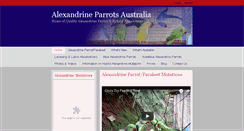 Desktop Screenshot of alexandrineparrotsaustralia.com