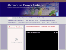 Tablet Screenshot of alexandrineparrotsaustralia.com